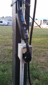 110 Electrical Hookup in field at TNT, Midland MI