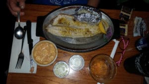 White Fish Dinner at Sanford Lake Bar & Grill, Midland, MI