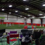 Agility Ring with viewing area seating in front at TNT, Midland MI