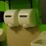 Tornado fast hand dryers in restrooms at TNT, Midland MI