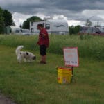 Dog potty area at CACM agility trial, St Cloud MN