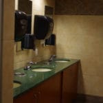 Three restroom sinks at Avanti's Dome