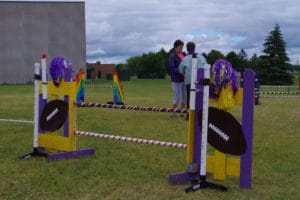 Football themed agility jump at CACM, St Cloud, MN
