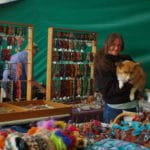 Creative Pet Supply booth with Owner Julie and mascot Oliver (Corgi) at Avanti's Dome