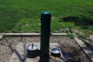 Fresh water station at Happy Tails Dog Park in Pekin, IL