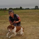 Diane Myers with her dog Marley at Yellowstone Dog Sports, Roberts MT