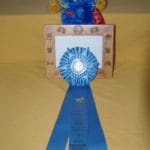 GRCA 1st Place Awards - Rosette ribbon, picture frame, and squeaky crab toy