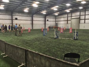 agility ring at DePaw Dog Sports, Leander TX