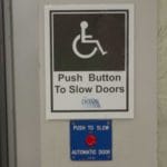 Slow down button for revolving door, Plex South Ft Wayne IN