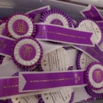 New title ribbons at MSU Livestock Pavilion, Lansing MI