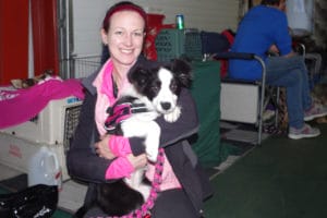 Danielle Davis and her Border Collie puppy, Shelly
