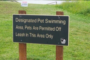 Dog Beach Sign at Prairie Oaks Metro Park, Hilliard OH
