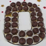 number "0" for Mach 20 made from cupcake candies