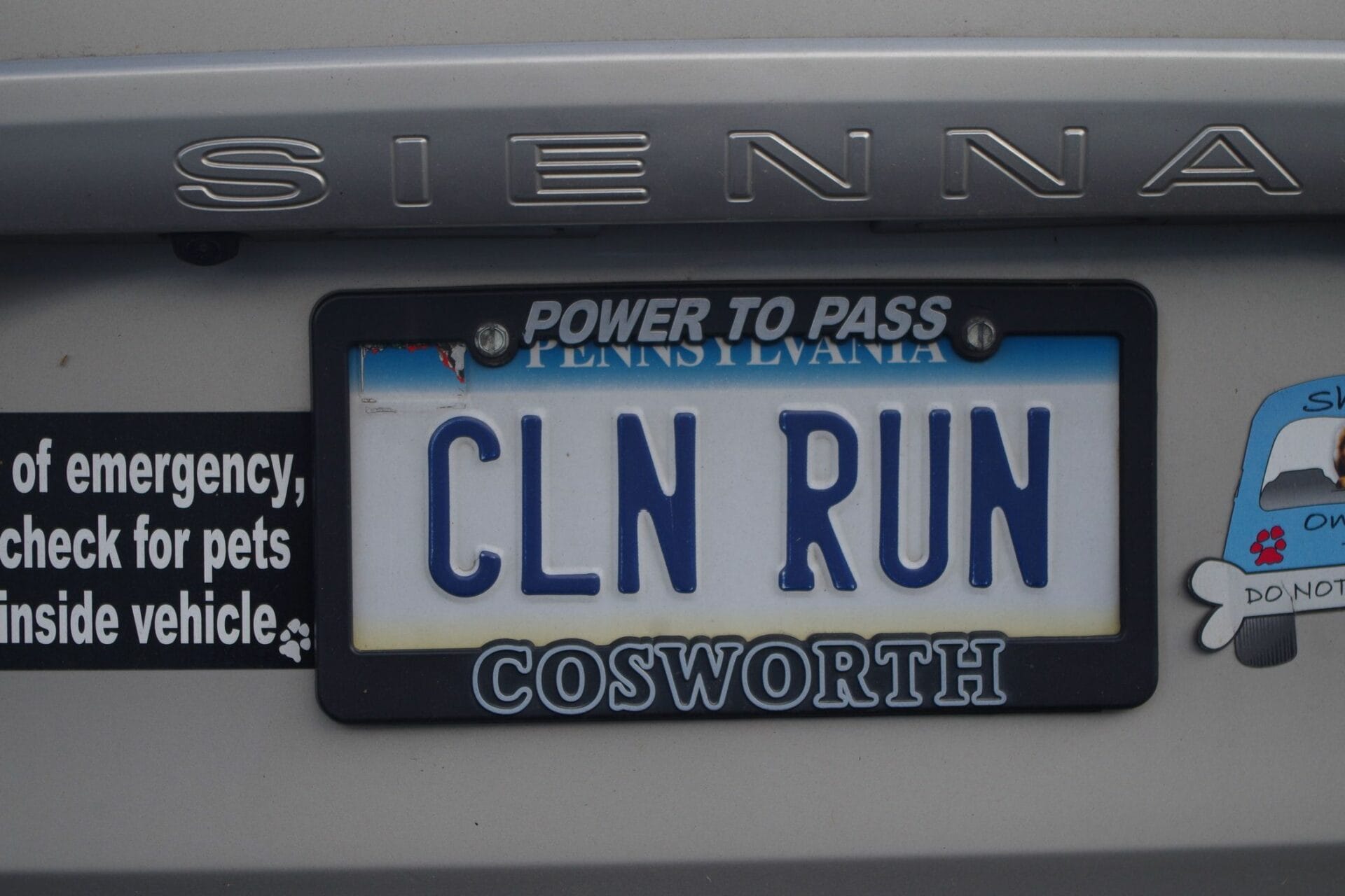 cln run license plate at BellaVistaTraining-LewisberryPA