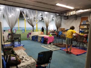 dog crating room at Oriole Dog Training, Halethorpe MD
