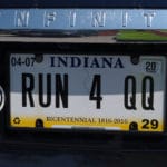 license plate: RUN4 QQ at Ann Arbor Dog Training Club, Ann Arbor MI