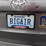 License Plate "bigair" at Silver Street Park, New Albany IN