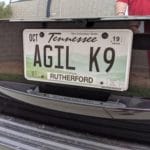 License Plate "agil k9" Silver Street Park, New Albany IN
