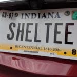 License Plate "sheltee" at Silver Street Park, New Albany IN