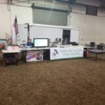trial secretary and scoring table at Lane County Fairgrounds, Eugene OR