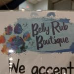 Belly Rub Boutique vendor booth at the Middle Tennessee State University Livestock Arena, Murfreesboro TN
