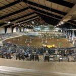 Full view of both Agility courses at Middle Tennessee State University Livestock Arena, Murfreesboro TN