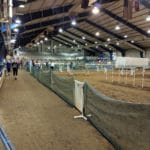 Green mesh along side of Agility Ring at the Middle Tennessee State University Livestock Arena, Murfreesboro TN