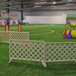 Open chute-type agility Entry Gate Soccer World, Rochester MN