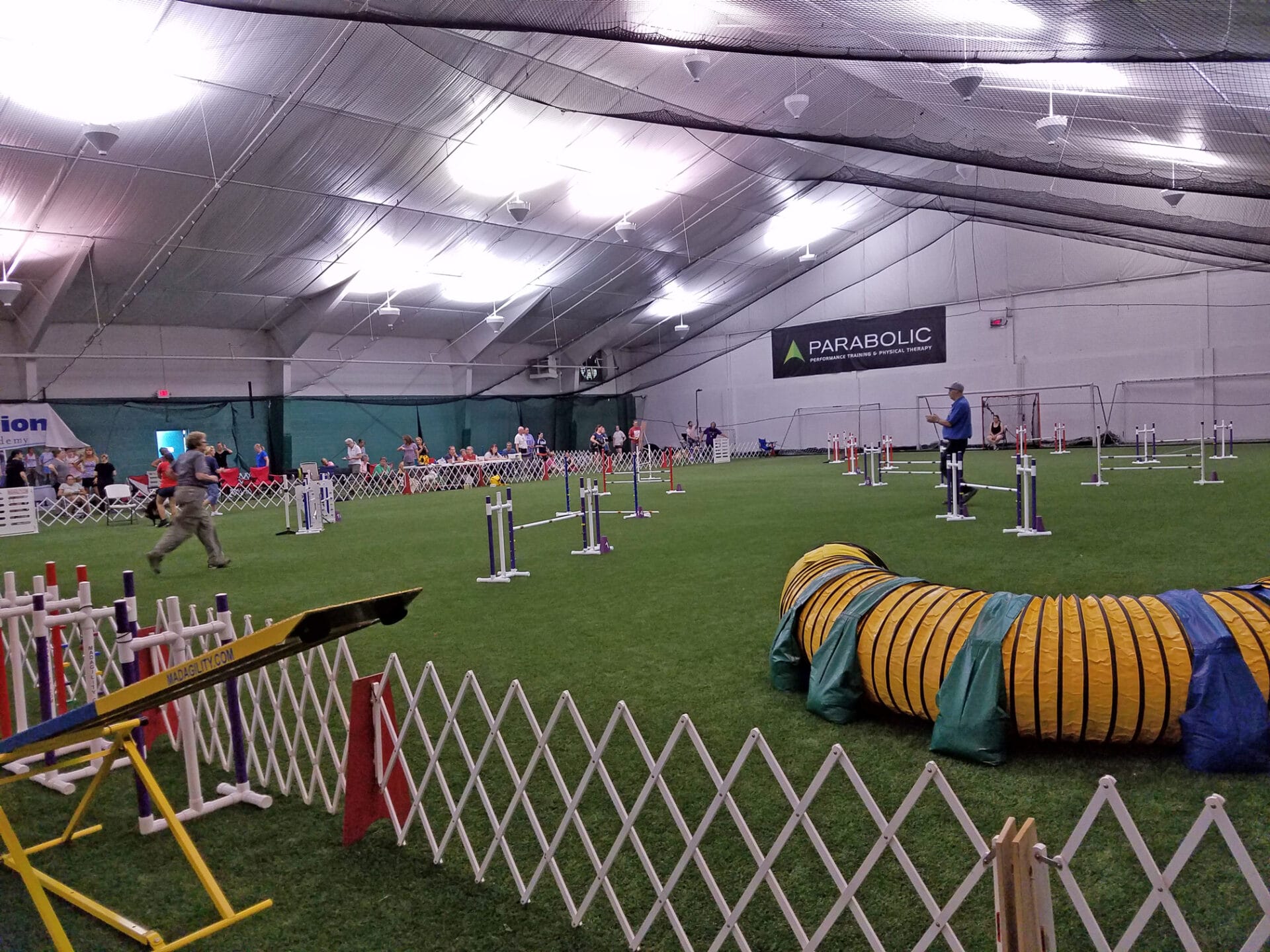 Agility ring set up for jumpers at Sports Domain Academy, Clifton NJ