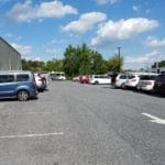 Parking lot with cars on both sides of the aisle Yellow Breeches Sports Center, New Cumberland PA