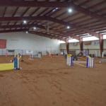 Standard agility course set up at South St. Louis County Fairgrounds, Dirt Floor Arena, Proctor MN