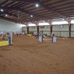 Agility ring set up at South St. Louis County Fairgrounds, Dirt Floor Arena, Proctor MN