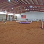 Novice standard agility course set up at South St. Louis County Fairgrounds, Dirt Floor Arena, Proctor MN