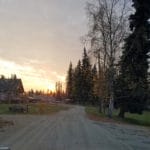 View of dirt road when pulling into Camp LiWa on the way to arena Camp Li-Wa, Fairbanks AK