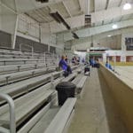 Wide view of bleachers beside the agility ring National Equestrian Center, Lake St Louis MO