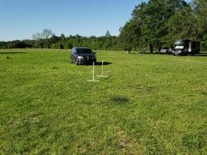 practice jump at agility trial in williston fl