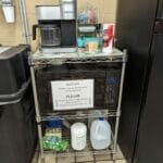 Keurig coffee maker and microwave at pinnacle dog sports, westlake oh