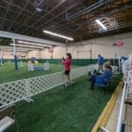 viewing area and agility ring at forest city dog training club in love's park il