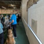 crowded staging area at forest city dog training club in love's park il