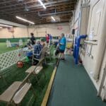 viewing area with staging area behind it at forest city dog training club in love's park il